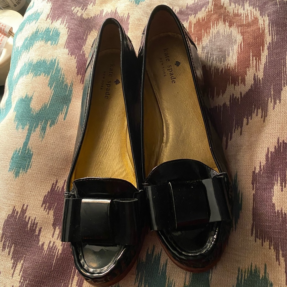 Kate spade Connie Patent Leather Bow Loafers